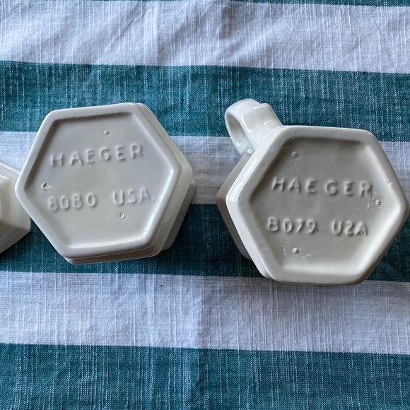 Haeger vintage 1960s creamer/sugar container 3 pcs - Picture 6 of 7